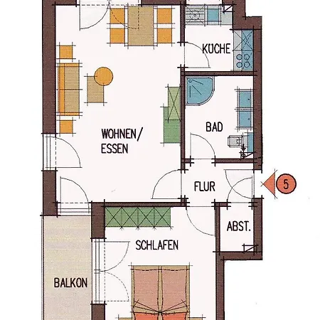 公寓 Moderne Kurparkresidenz
